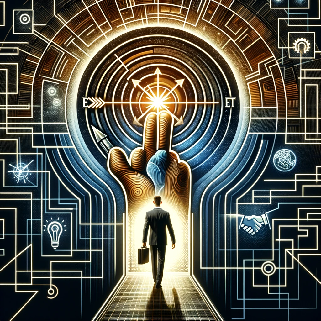 DALL·E 2023-12-04 17.18.54 - A professional and abstract image representing Exit Planning Guidance for Planned Value Group, without any words or titles. The image should symboli